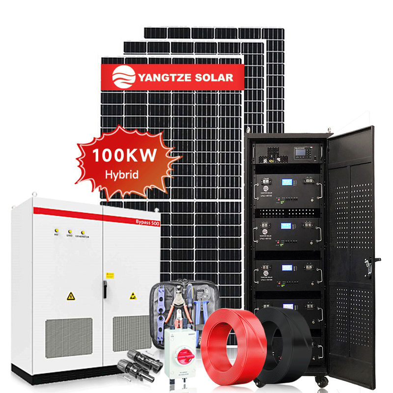100KW Integrated Hybrid Off Grid Solar System Residential Energy Backup